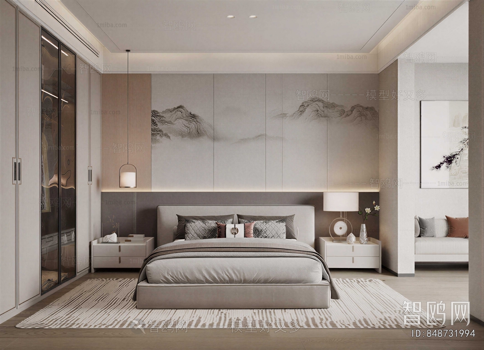 New Chinese Style Bedroom