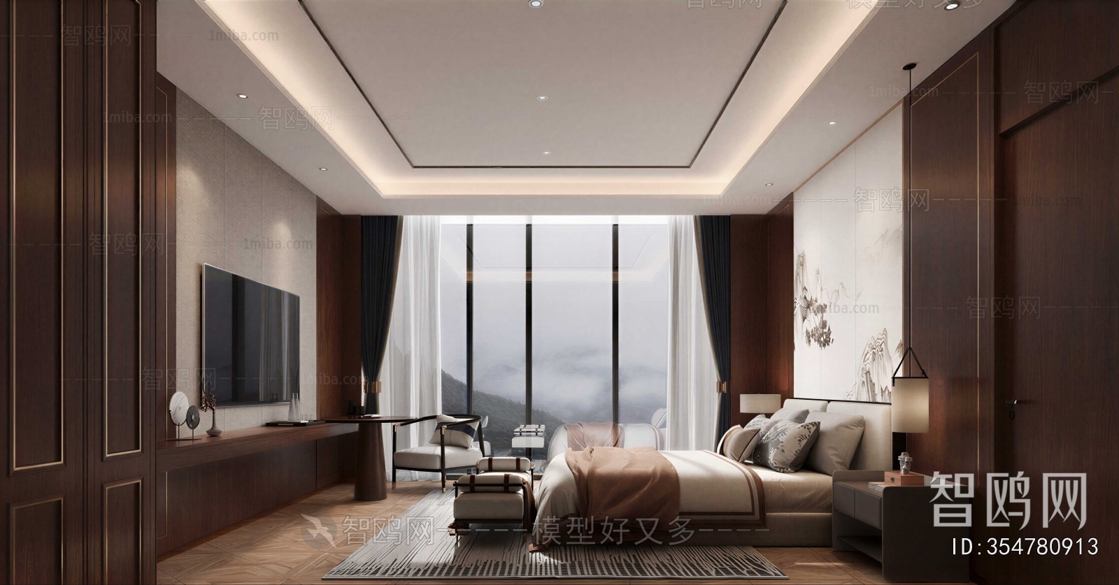 New Chinese Style Bedroom