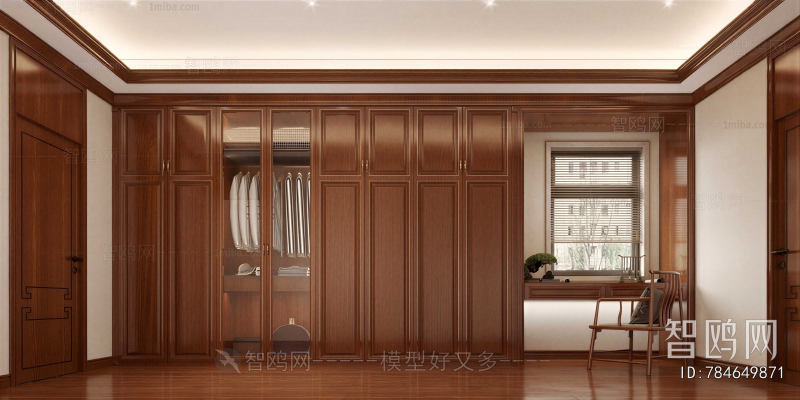 New Chinese Style Clothes Storage Area