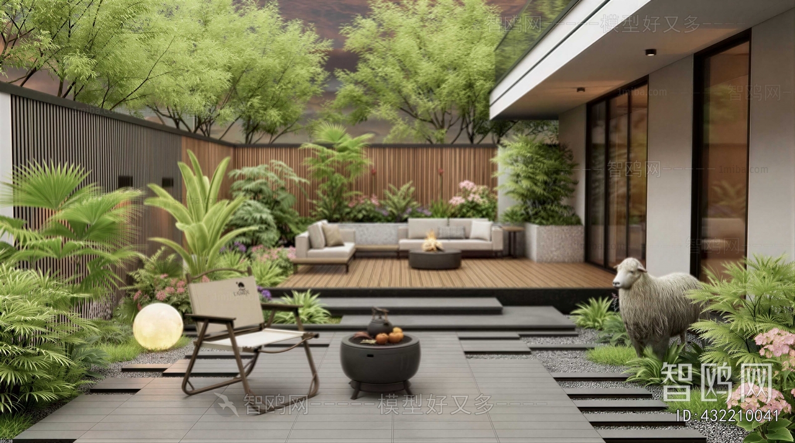 Modern Courtyard/landscape