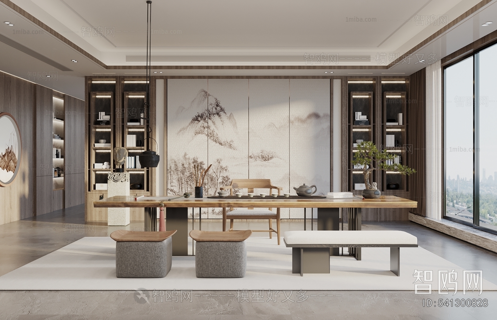 New Chinese Style Study Space