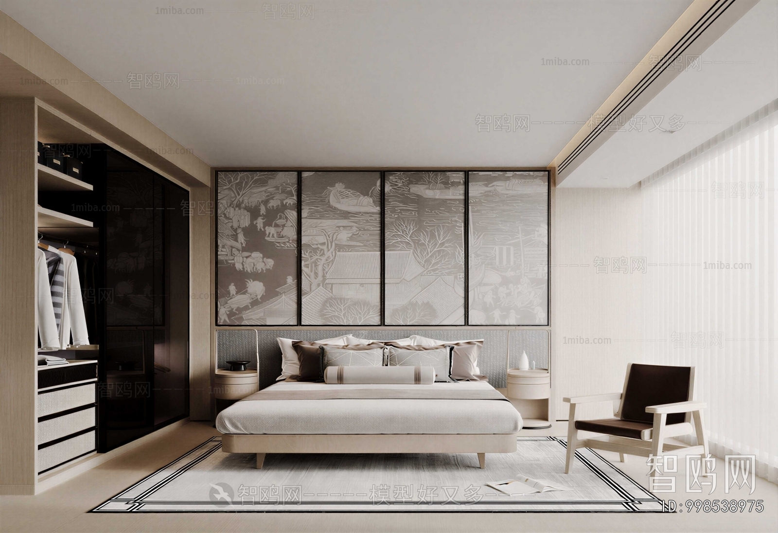 New Chinese Style Bedroom