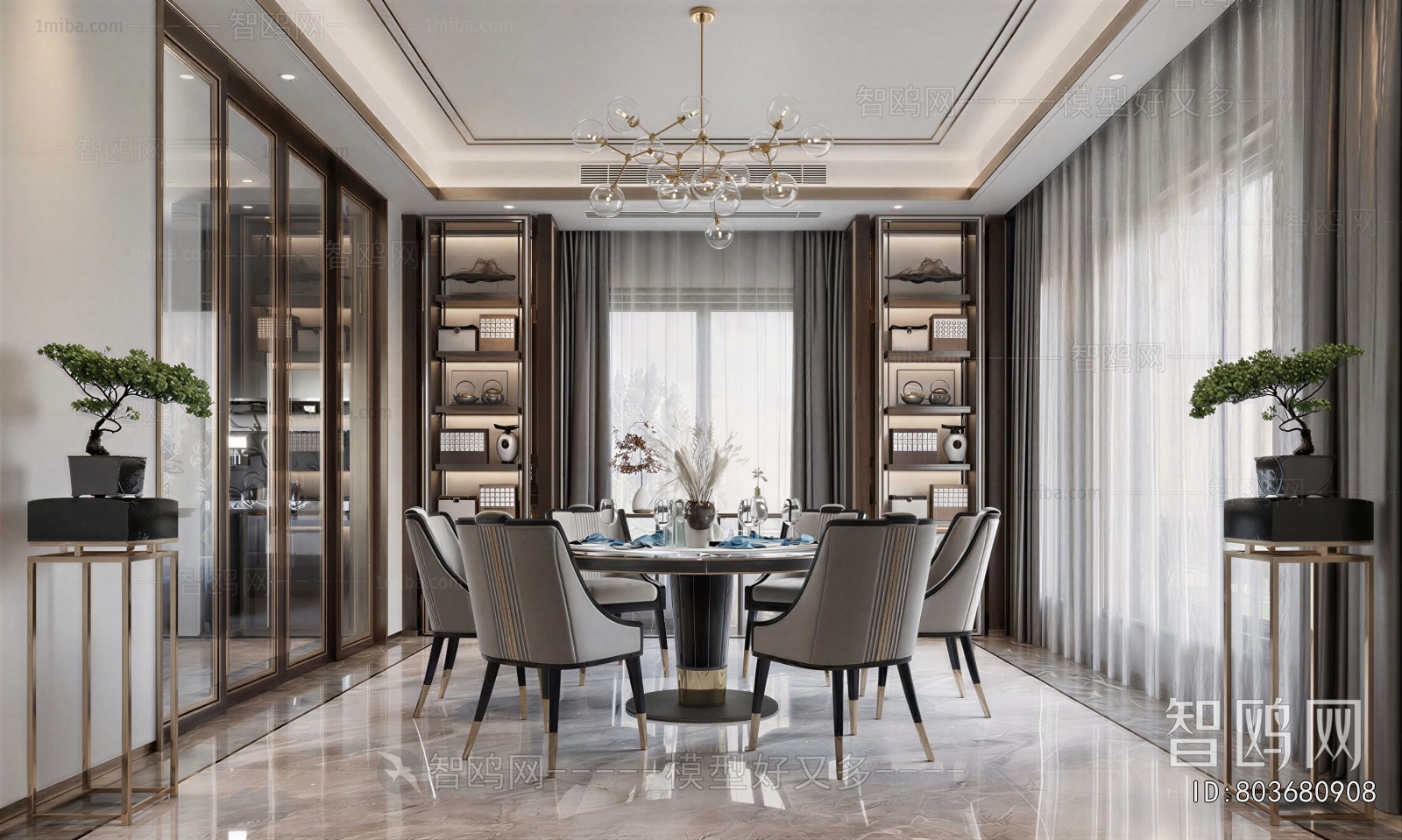 New Chinese Style Dining Room