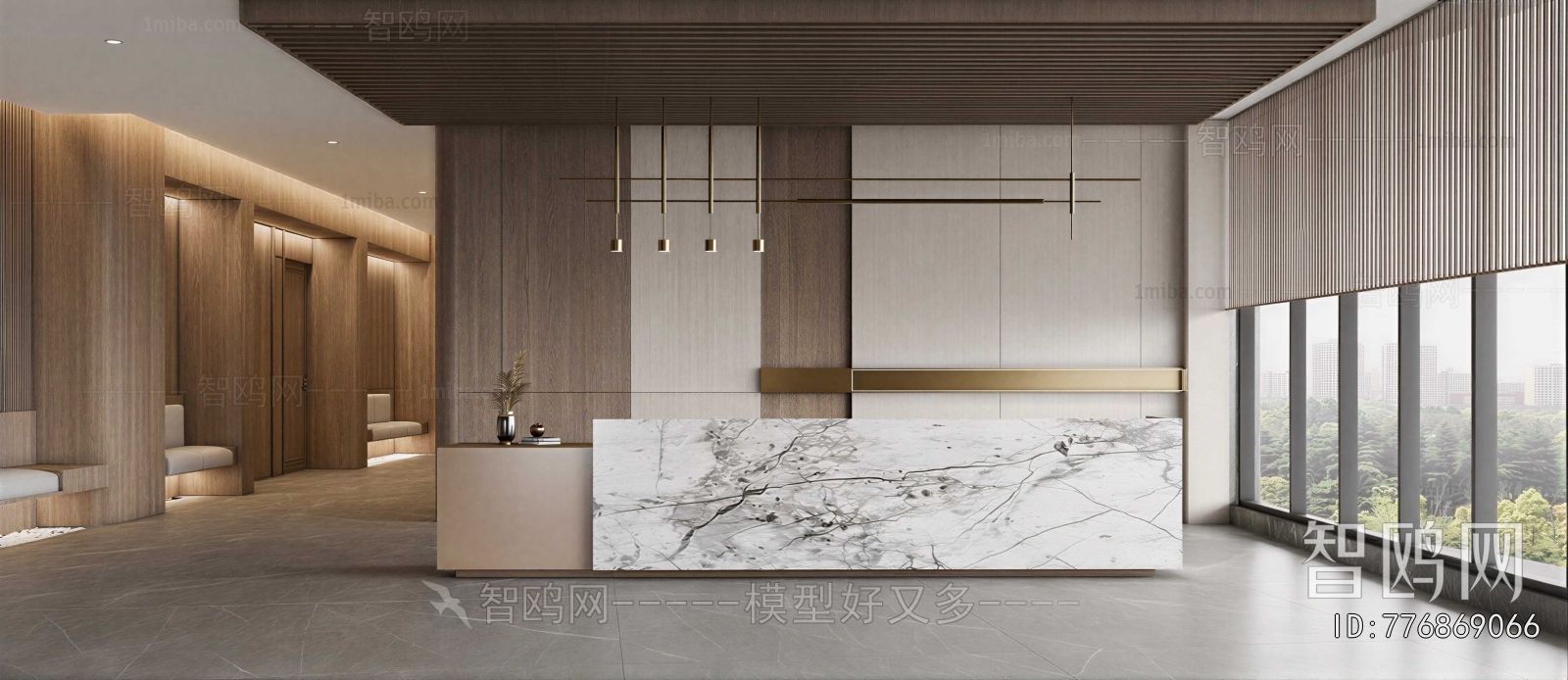 Modern Office Reception Desk