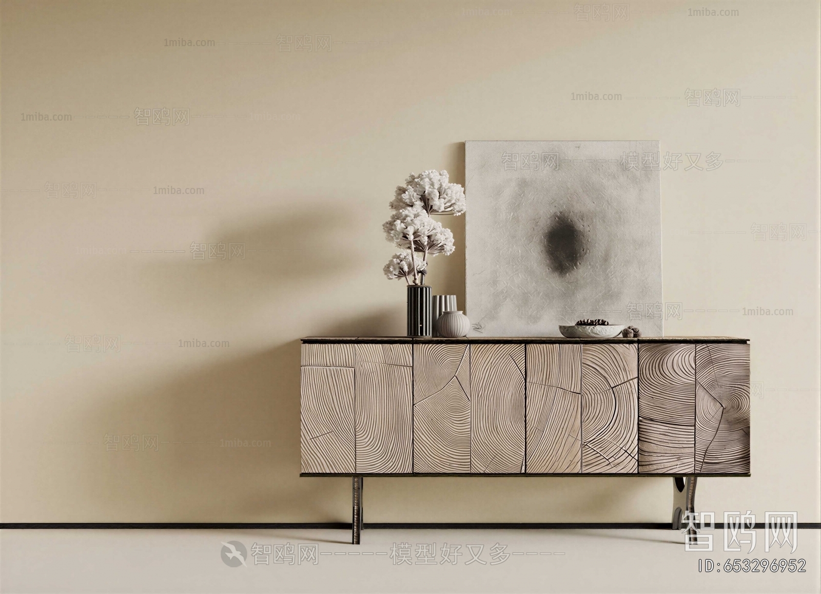 Wabi-sabi Style Side Cabinet