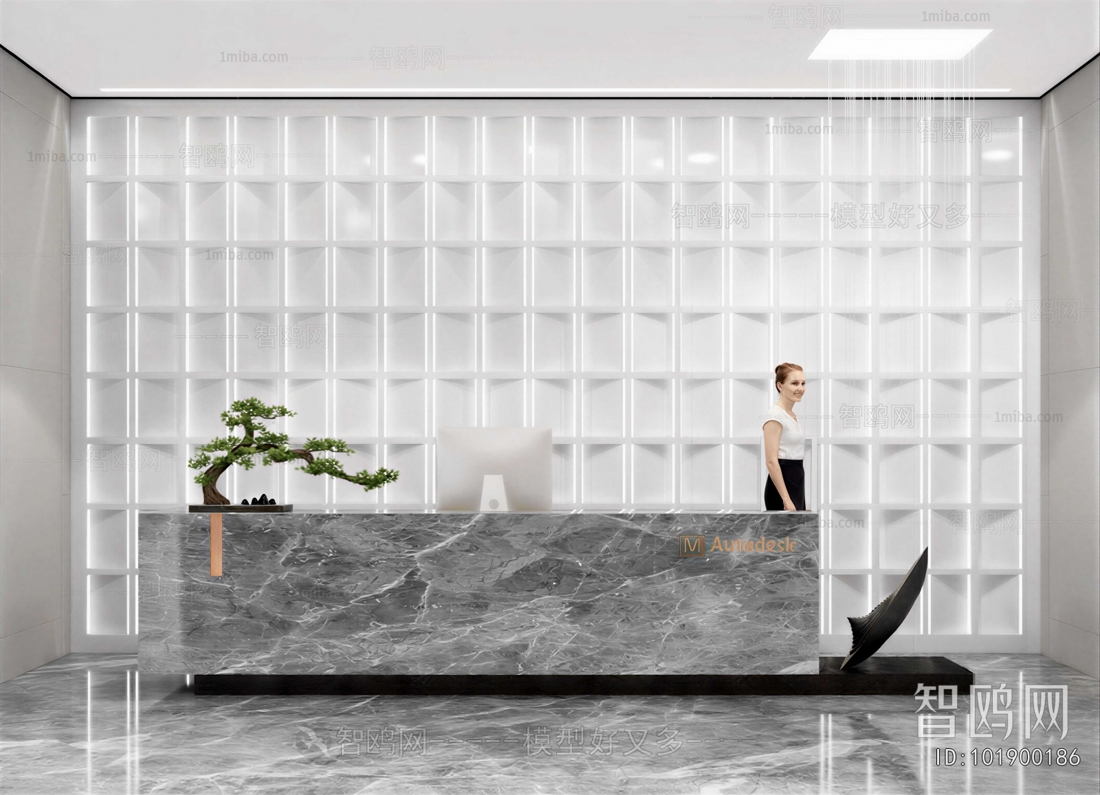 Modern Office Reception Desk