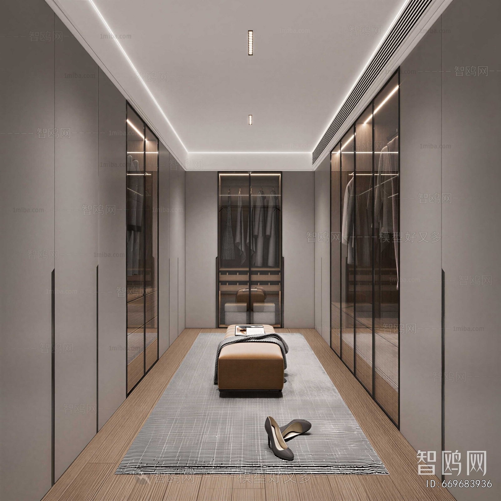 Modern Clothes Storage Area