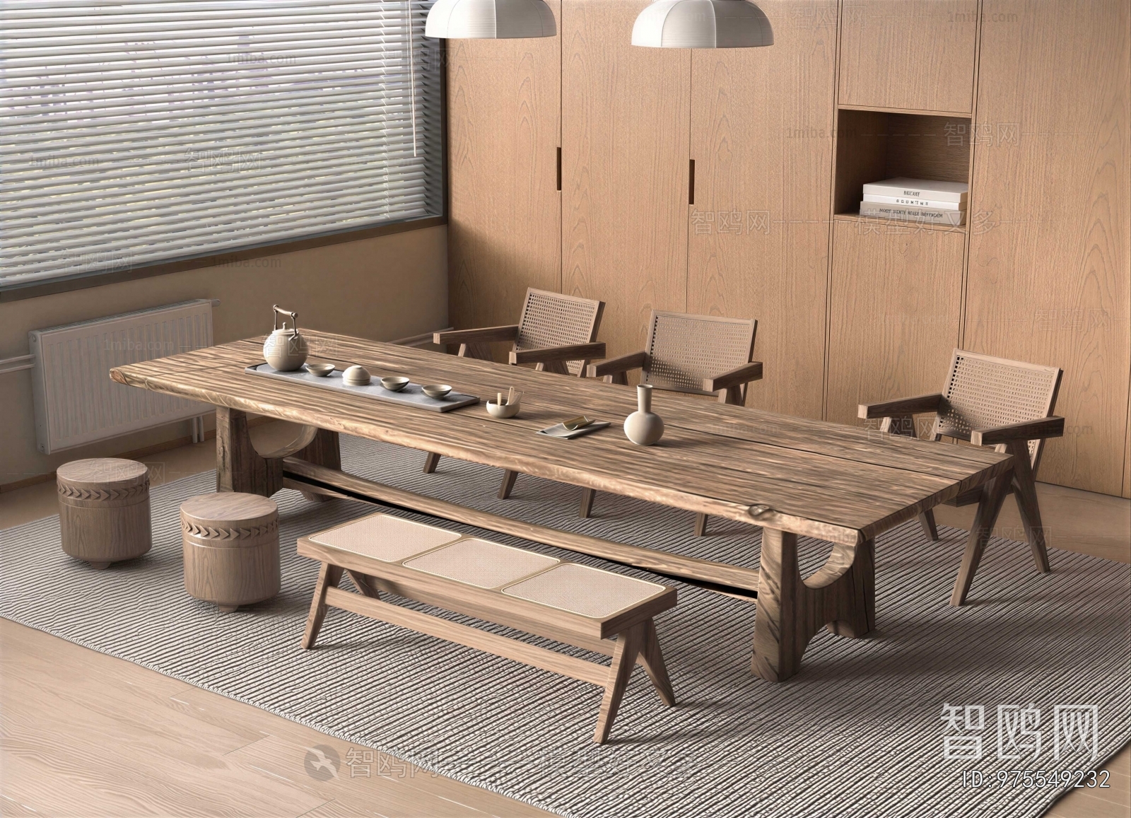 Wabi-sabi Style Tea Tables And Chairs