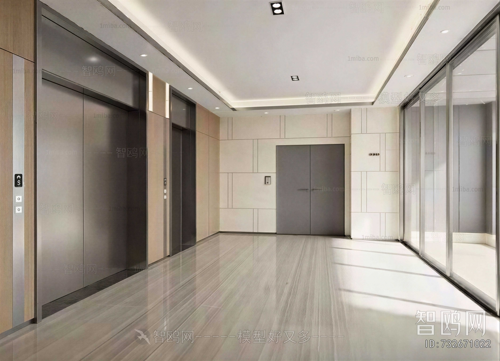 Modern Corridor/elevator Hall