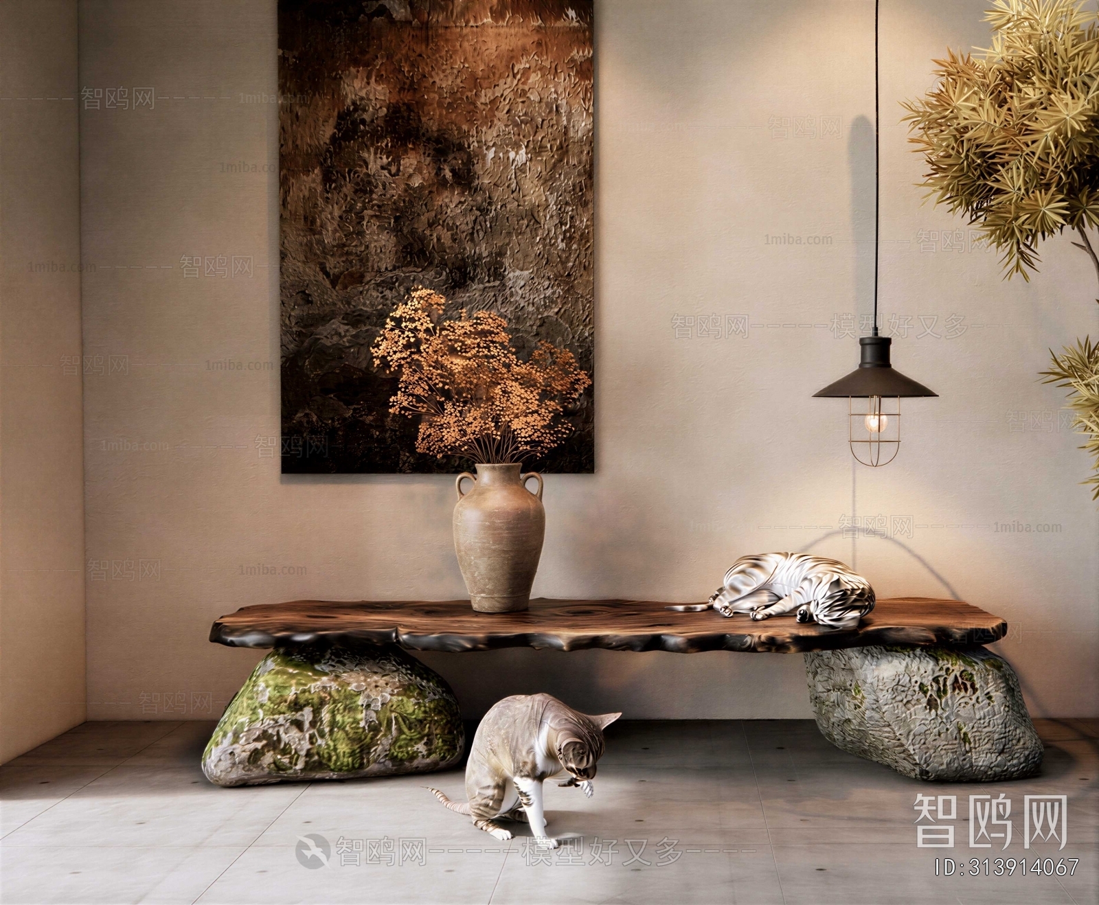 Wabi-sabi Style Bench