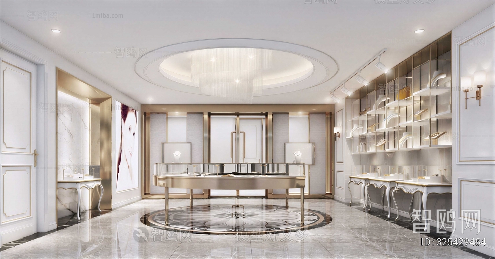 Simple European Style Jewelry Store