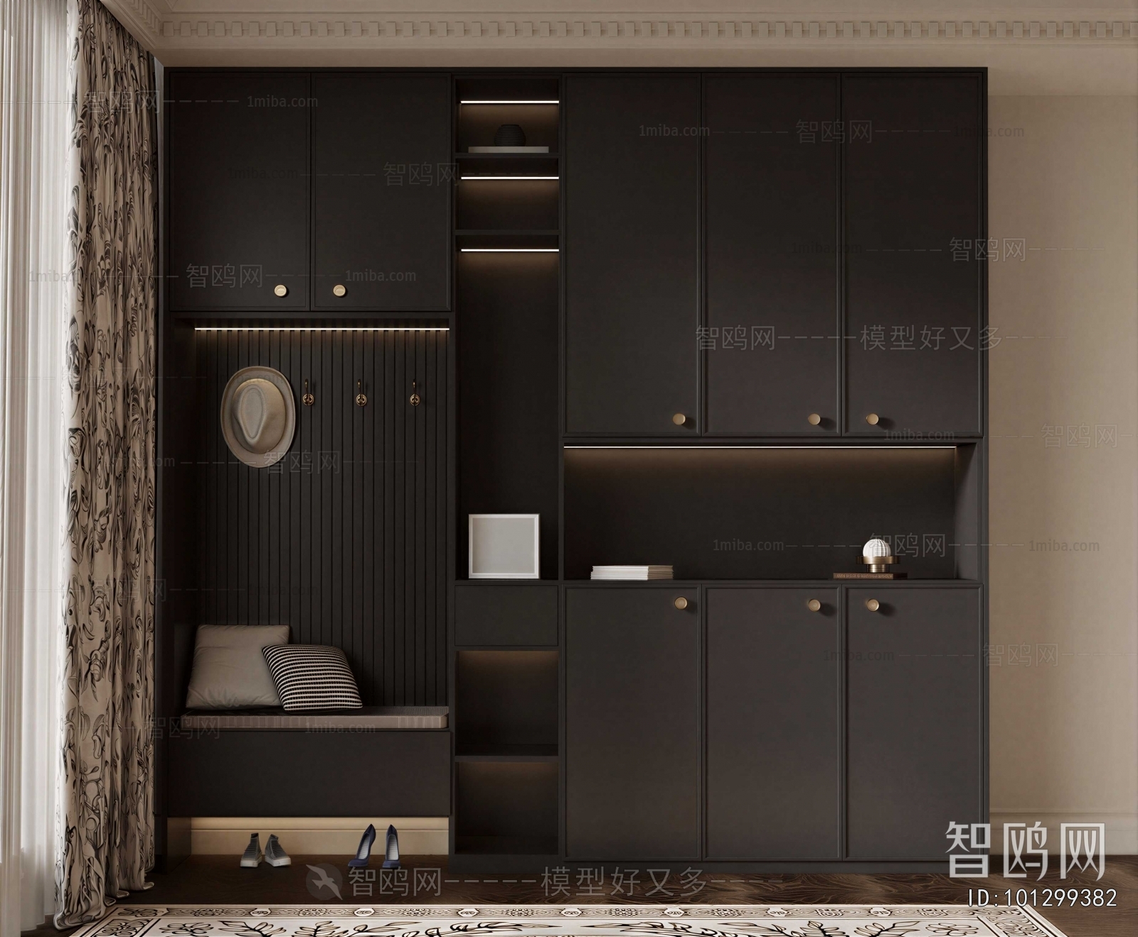 French Style Shoe Cabinet