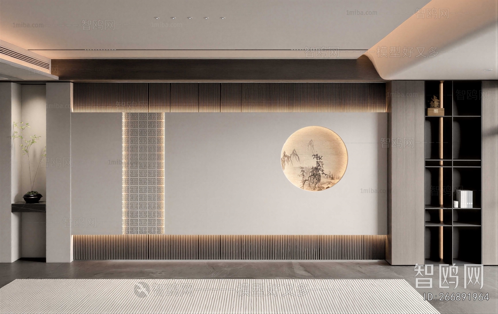 New Chinese Style TV Wall