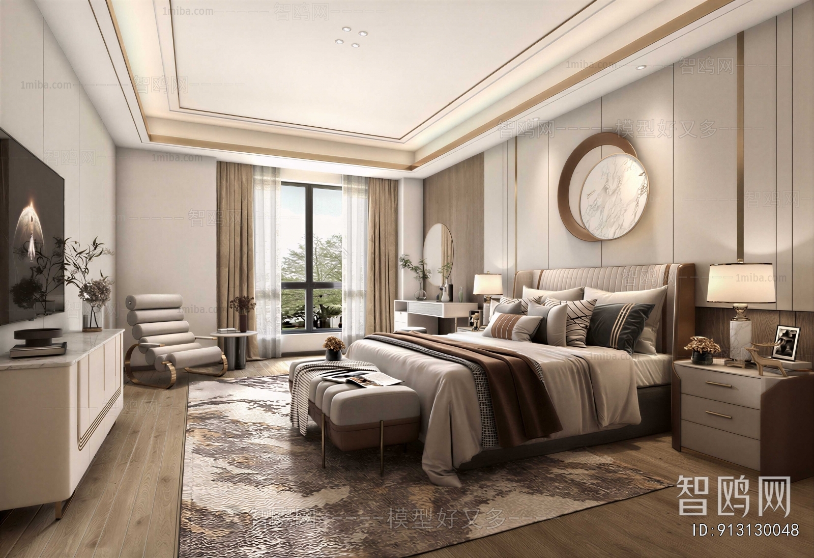 New Chinese Style Bedroom