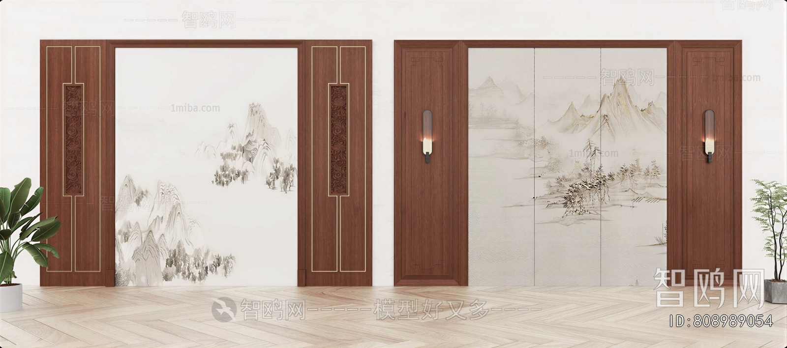 New Chinese Style TV Wall