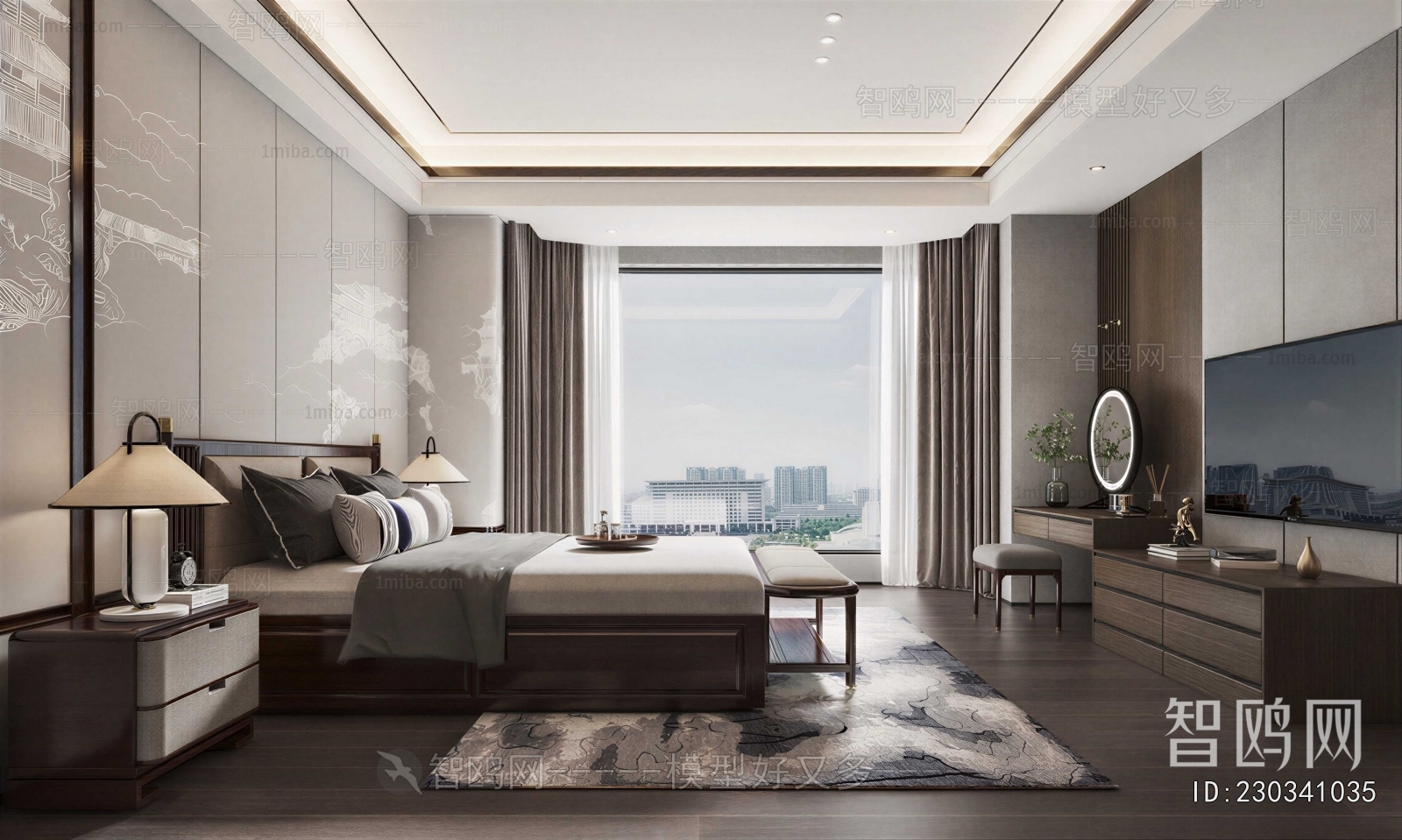 New Chinese Style Bedroom