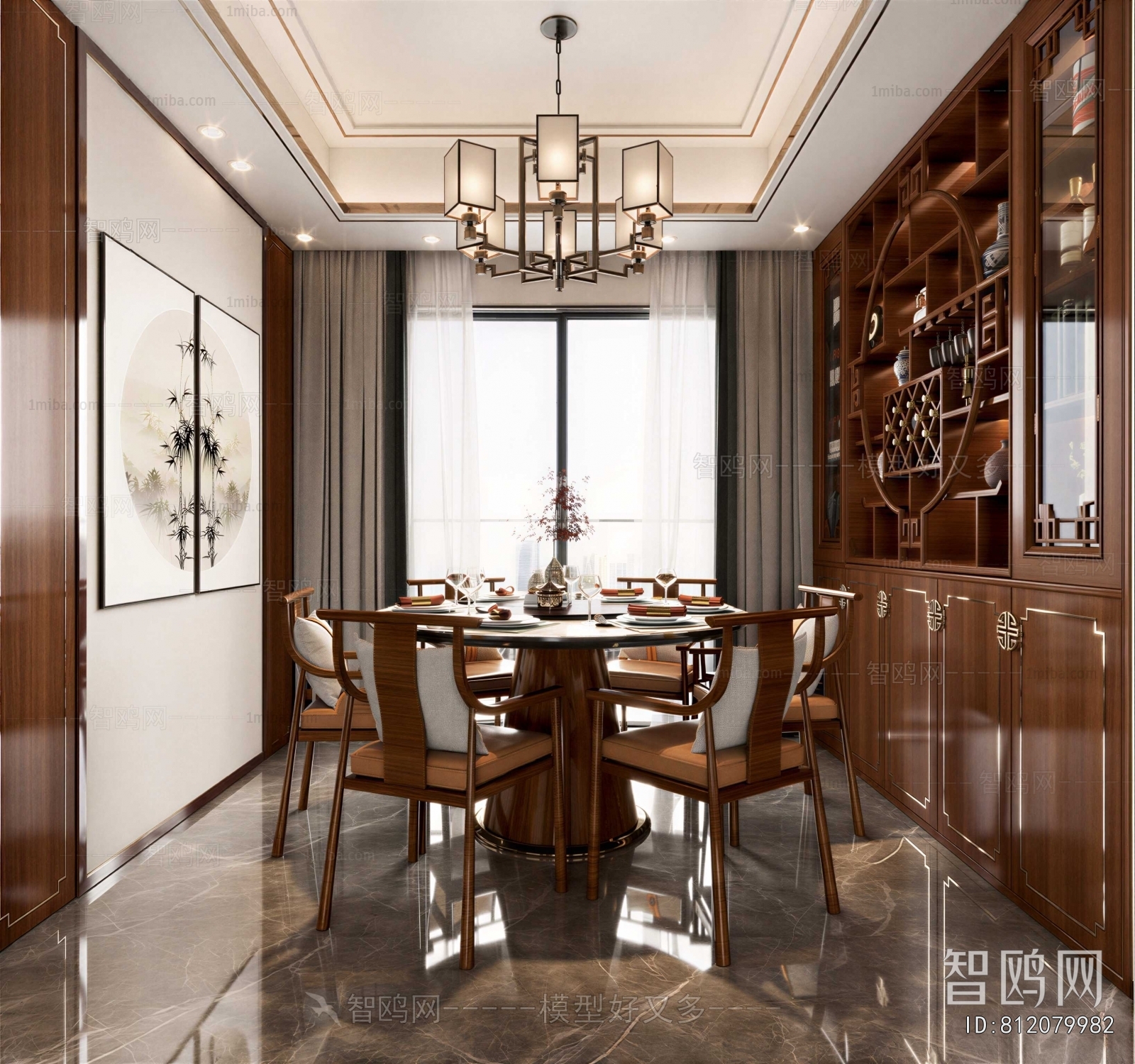 New Chinese Style Dining Room