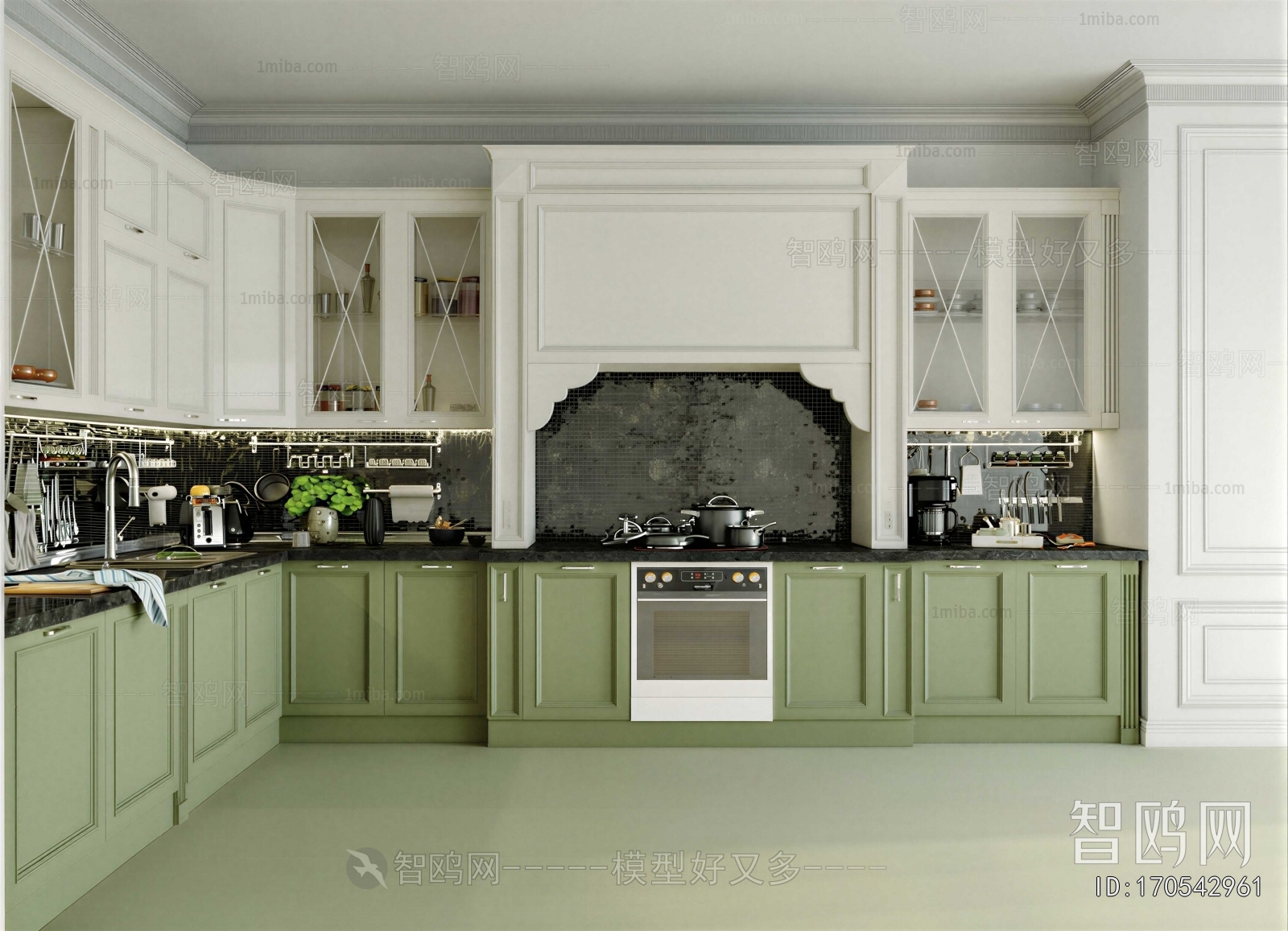 French Style Open Kitchen