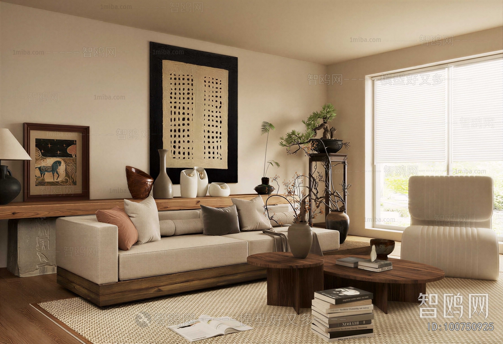 Wabi-sabi Style A Living Room