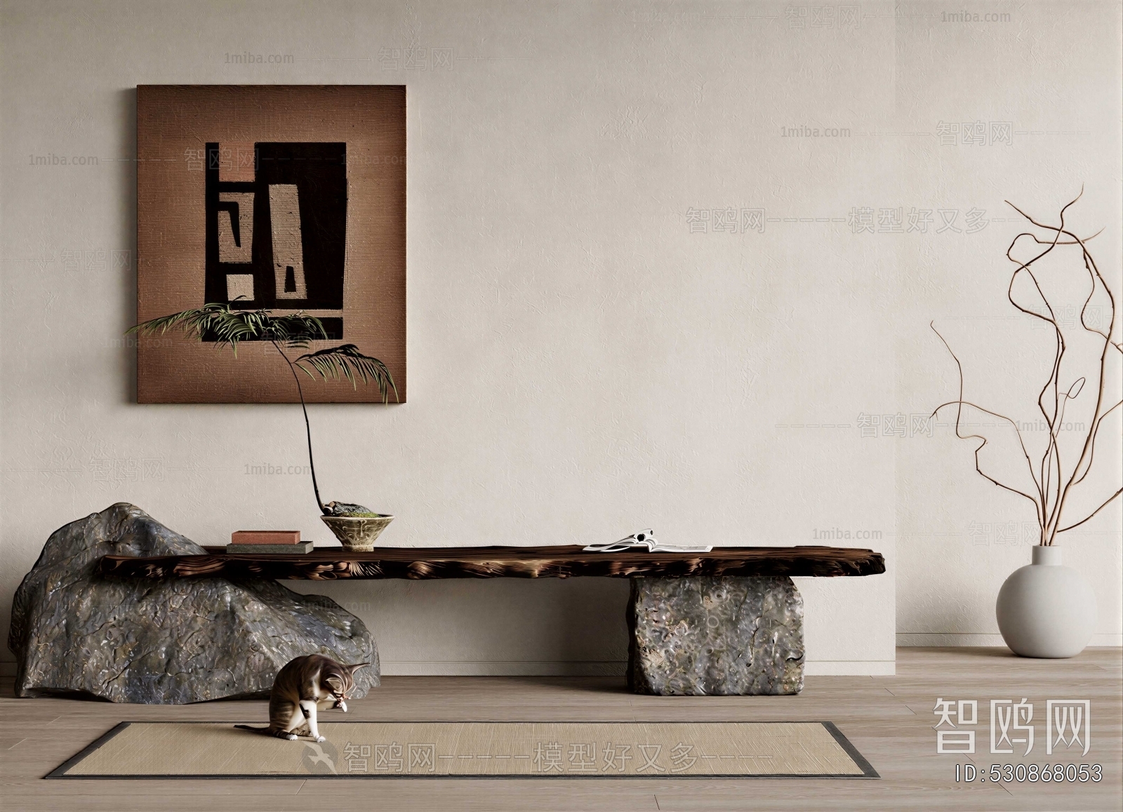 Wabi-sabi Style Bench