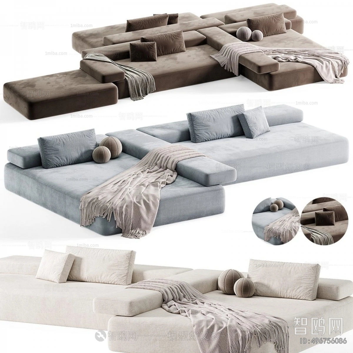 Modern Multi Person Sofa