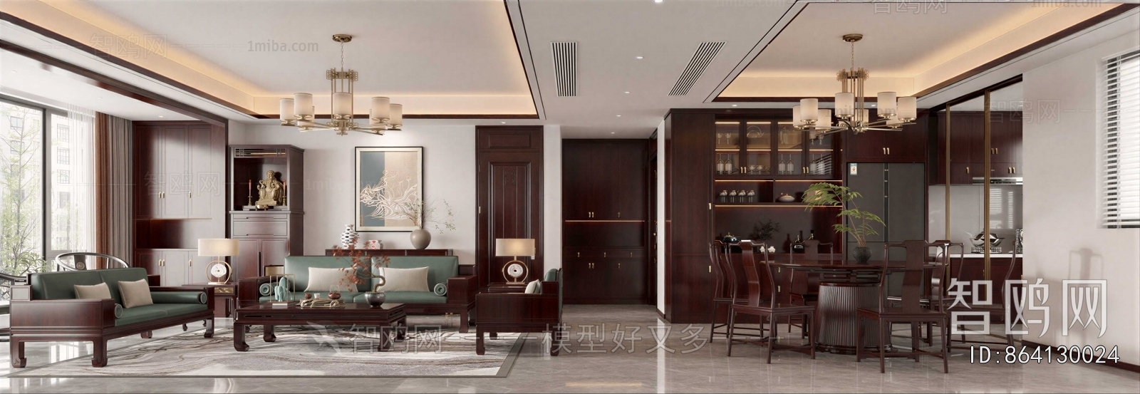 New Chinese Style A Living Room