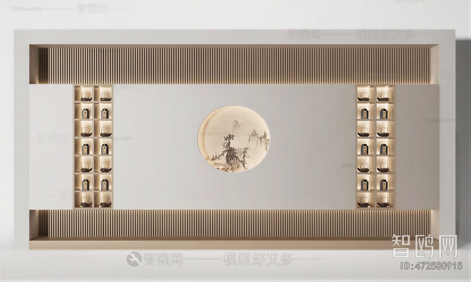 New Chinese Style TV Wall