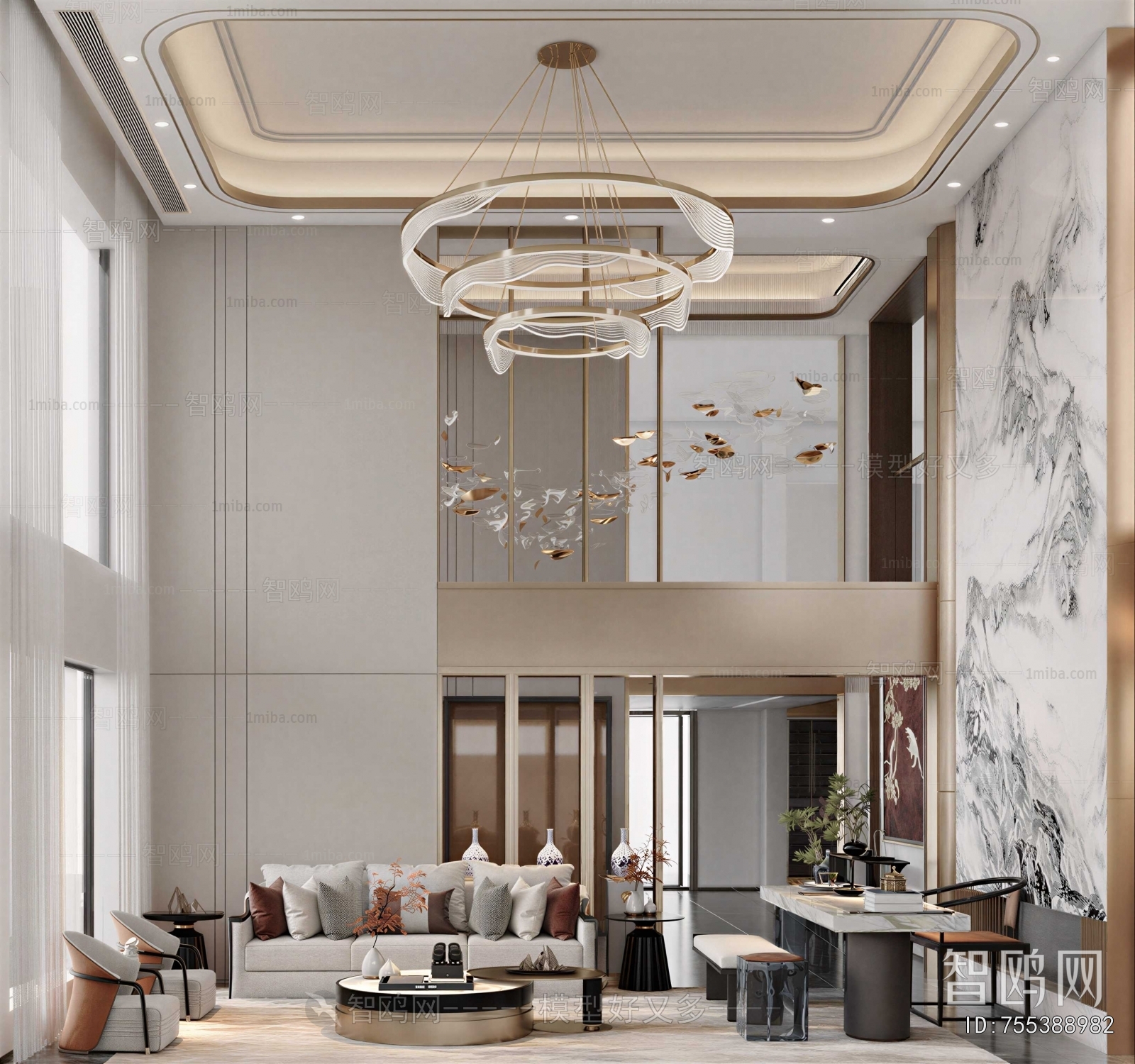 New Chinese Style A Living Room