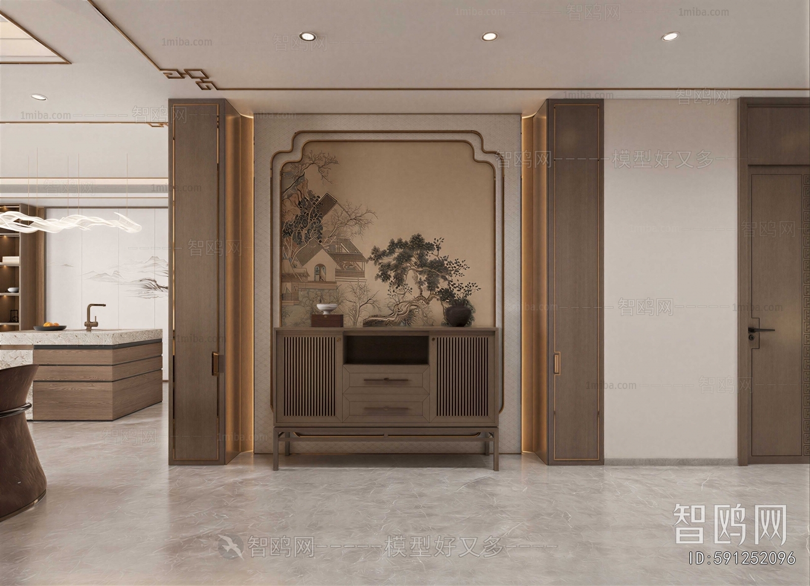 New Chinese Style Hallway