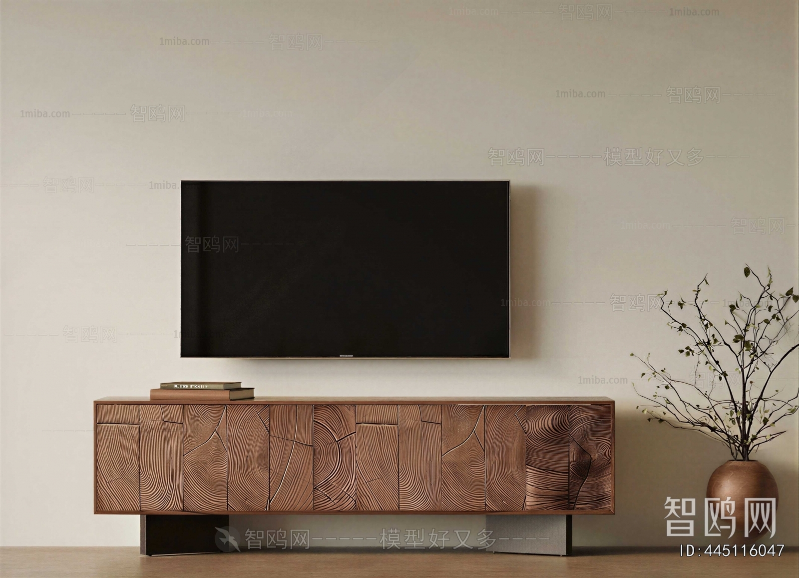Wabi-sabi Style TV Cabinet