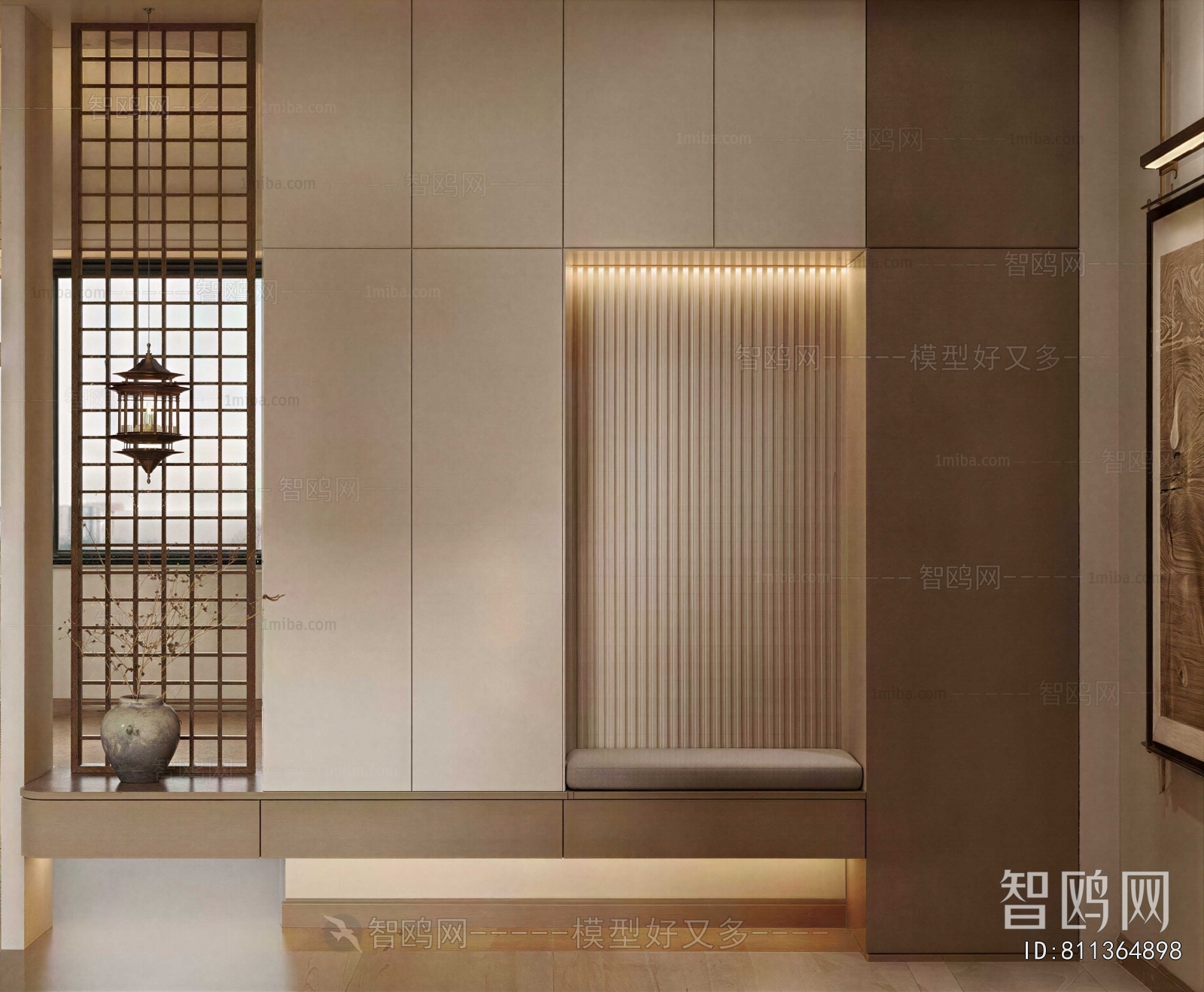 Japanese Style Shoe Cabinet