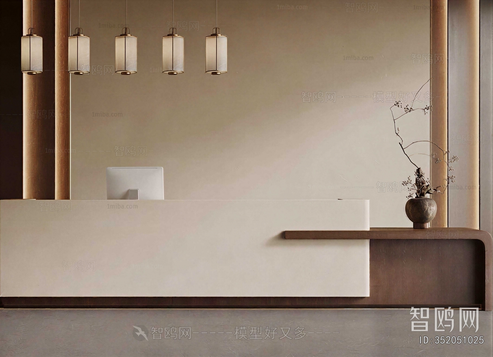 New Chinese Style Reception Desk