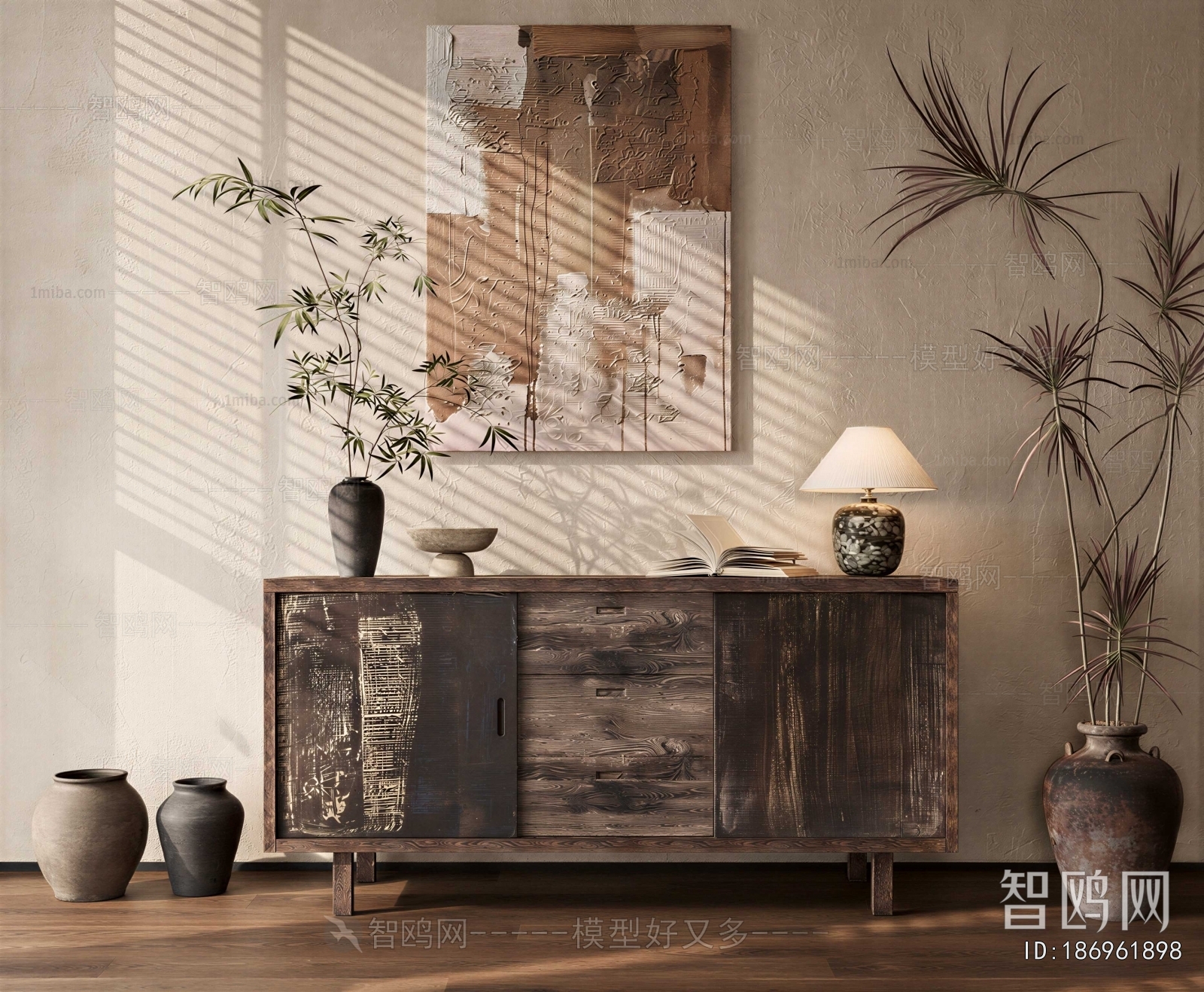 Wabi-sabi Style Entrance Cabinet