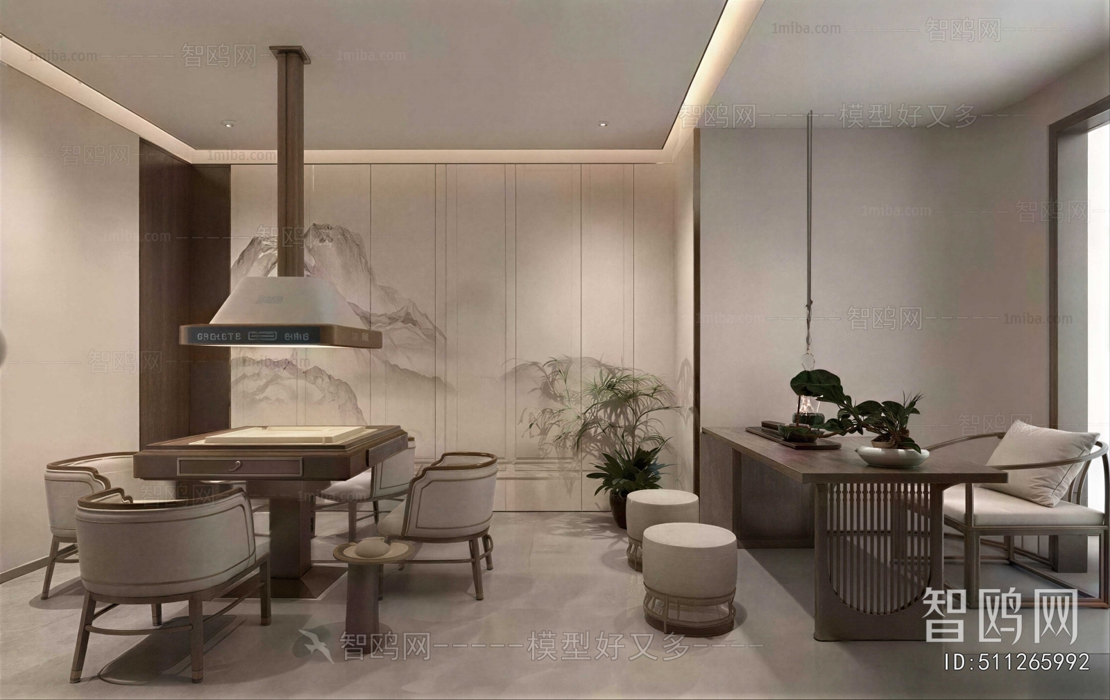 New Chinese Style Chess And Card Room