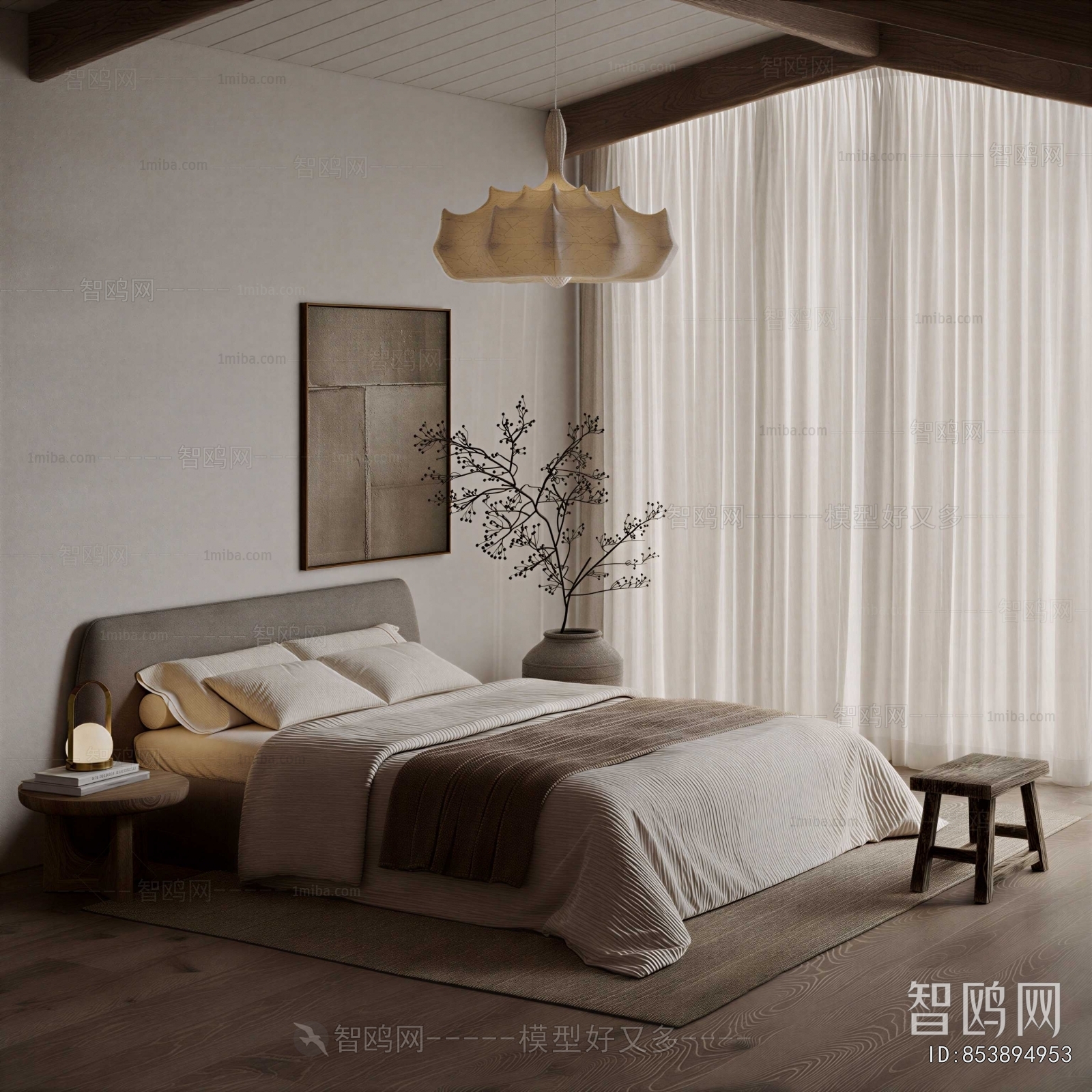 Wabi-sabi Style Bedroom