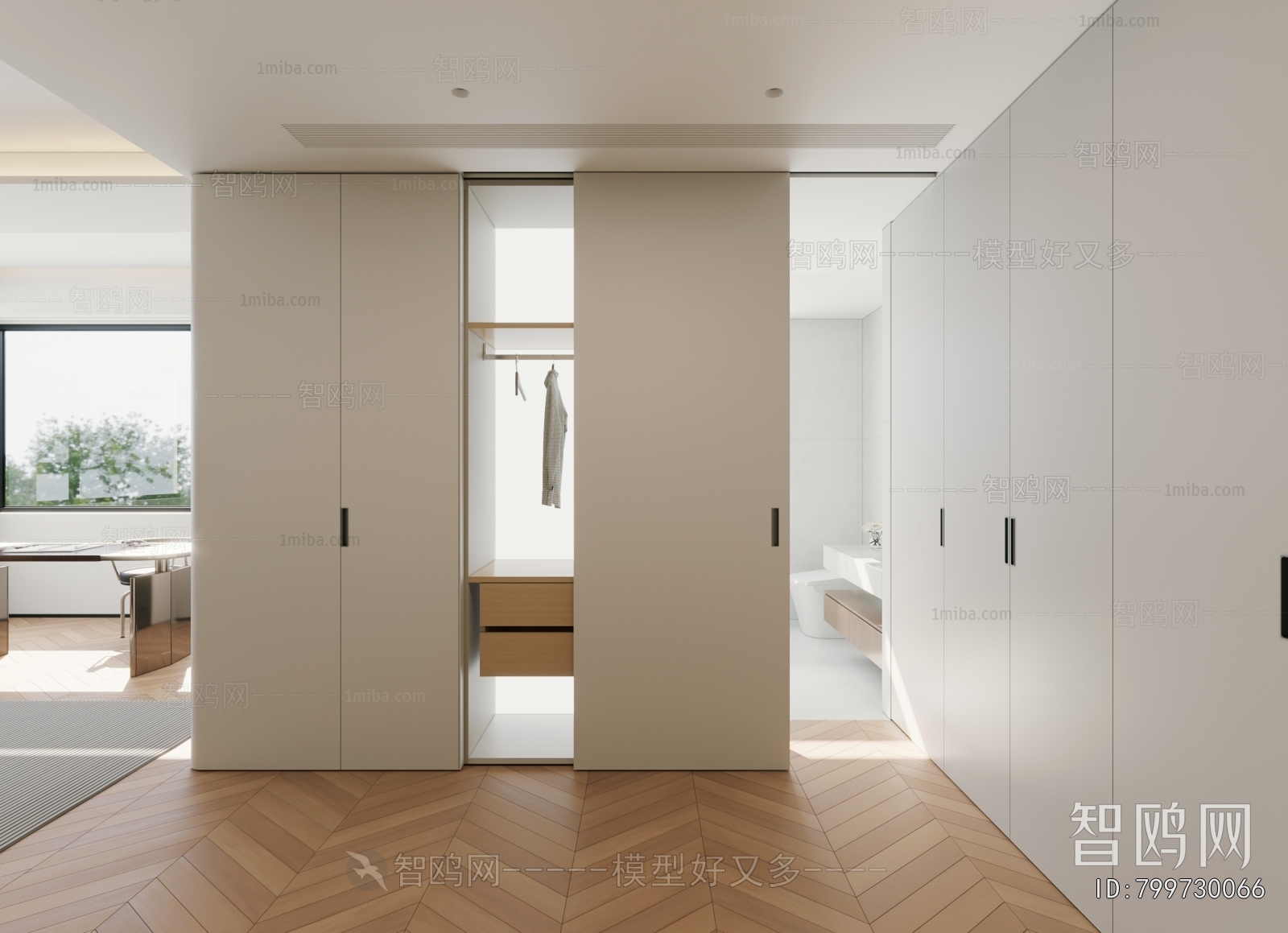 Modern Clothes Storage Area