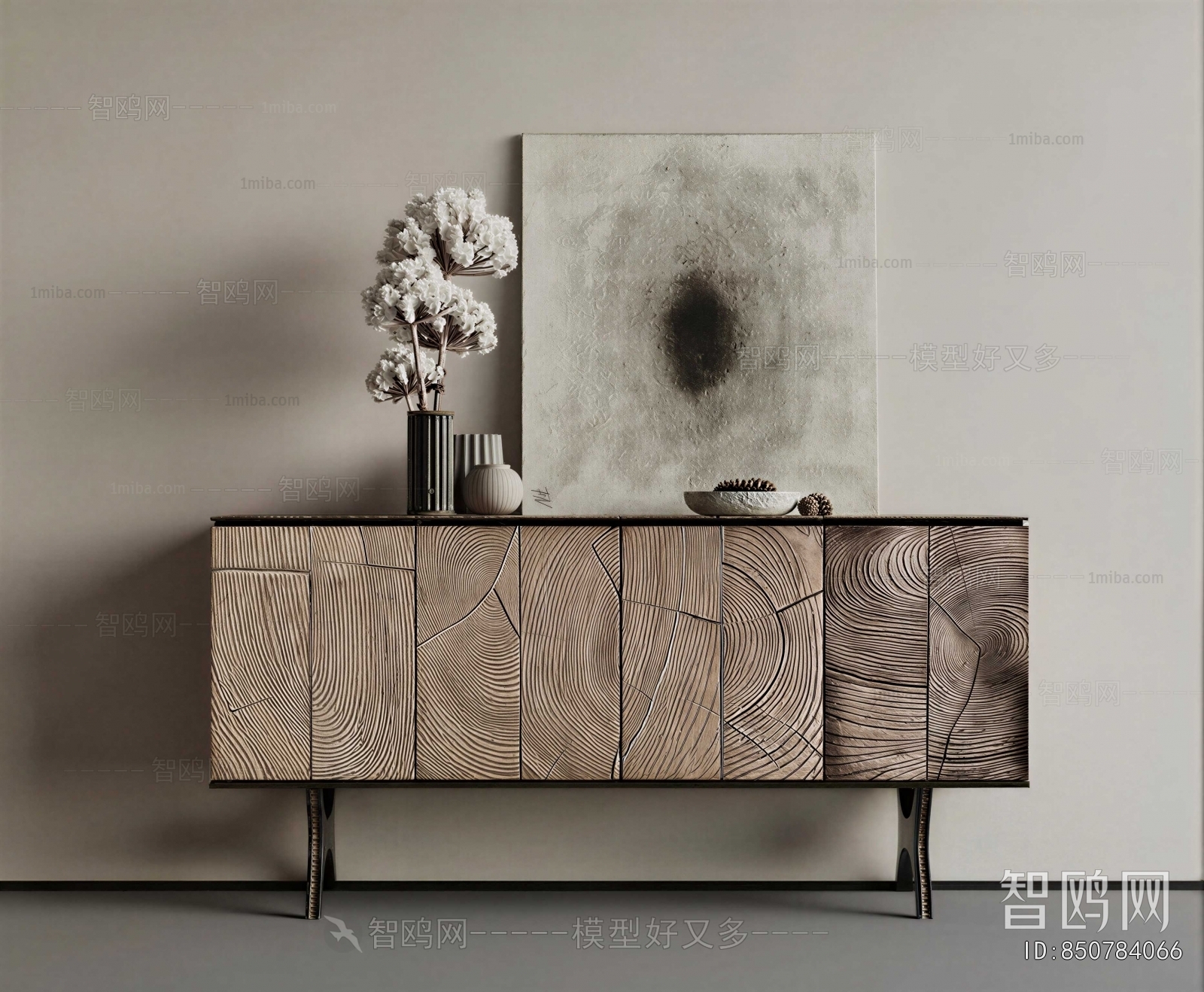 Wabi-sabi Style Side Cabinet