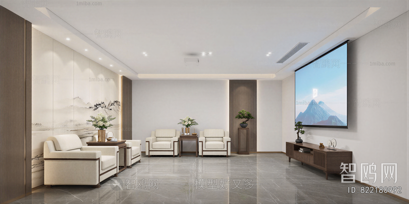 New Chinese Style Reception Room