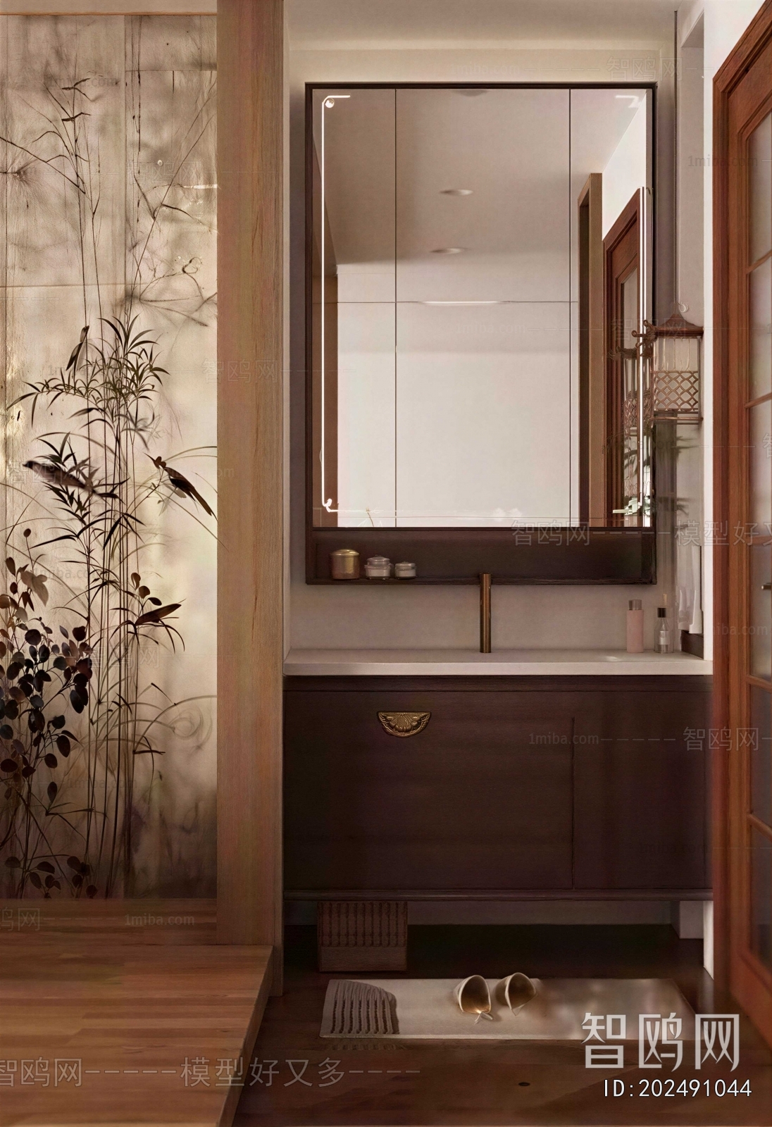 New Chinese Style Bathroom Cabinet