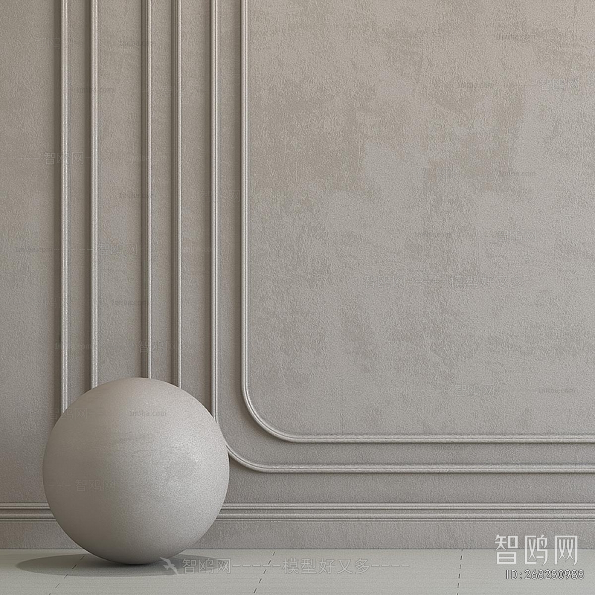 Simple European Style TV Wall