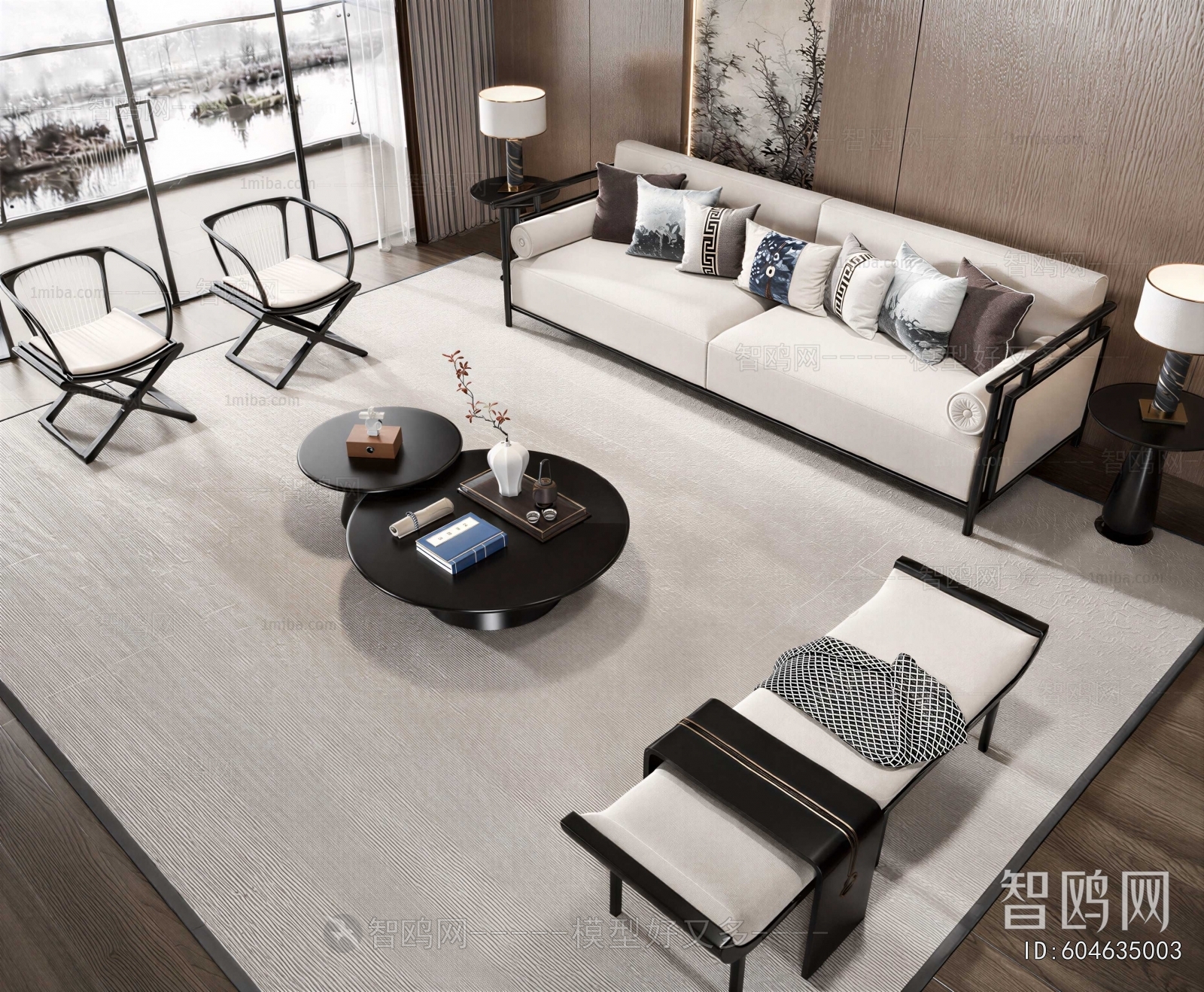 New Chinese Style Sofa Combination