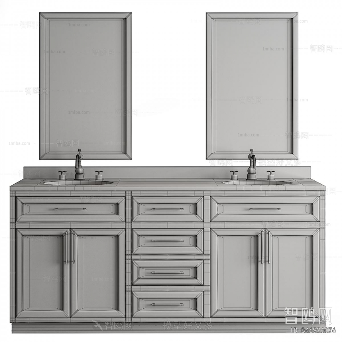 Simple European Style Bathroom Cabinet