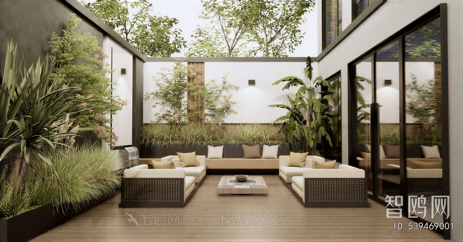 Modern Courtyard/landscape