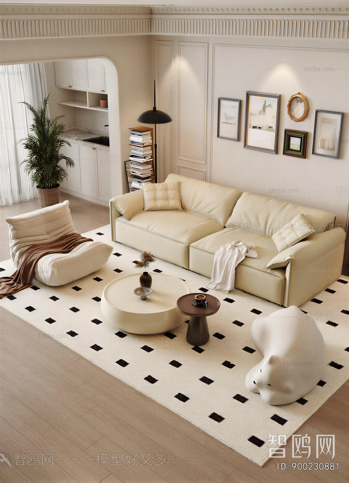 Modern Three-seat Sofa