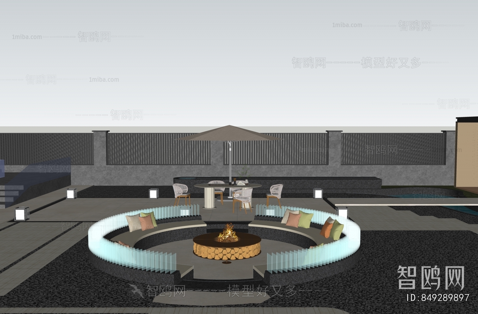 Modern Courtyard/landscape