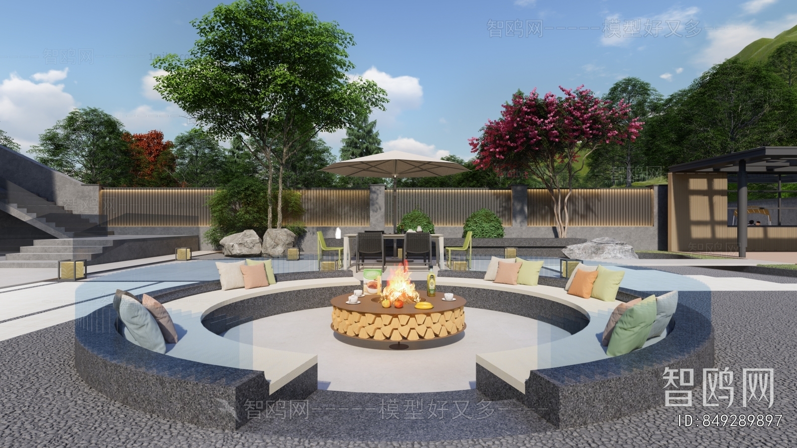 Modern Courtyard/landscape