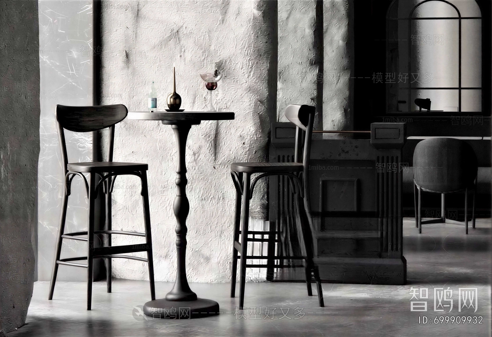 Simple European Style Bar Chair