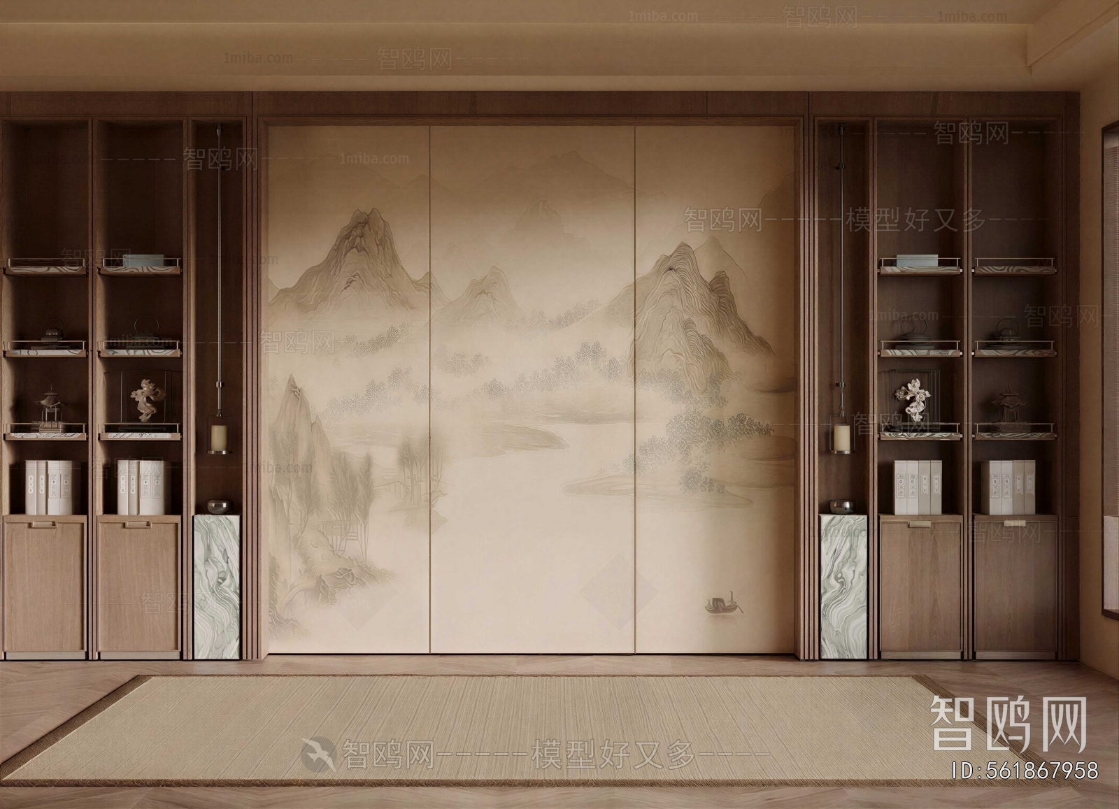 New Chinese Style TV Wall