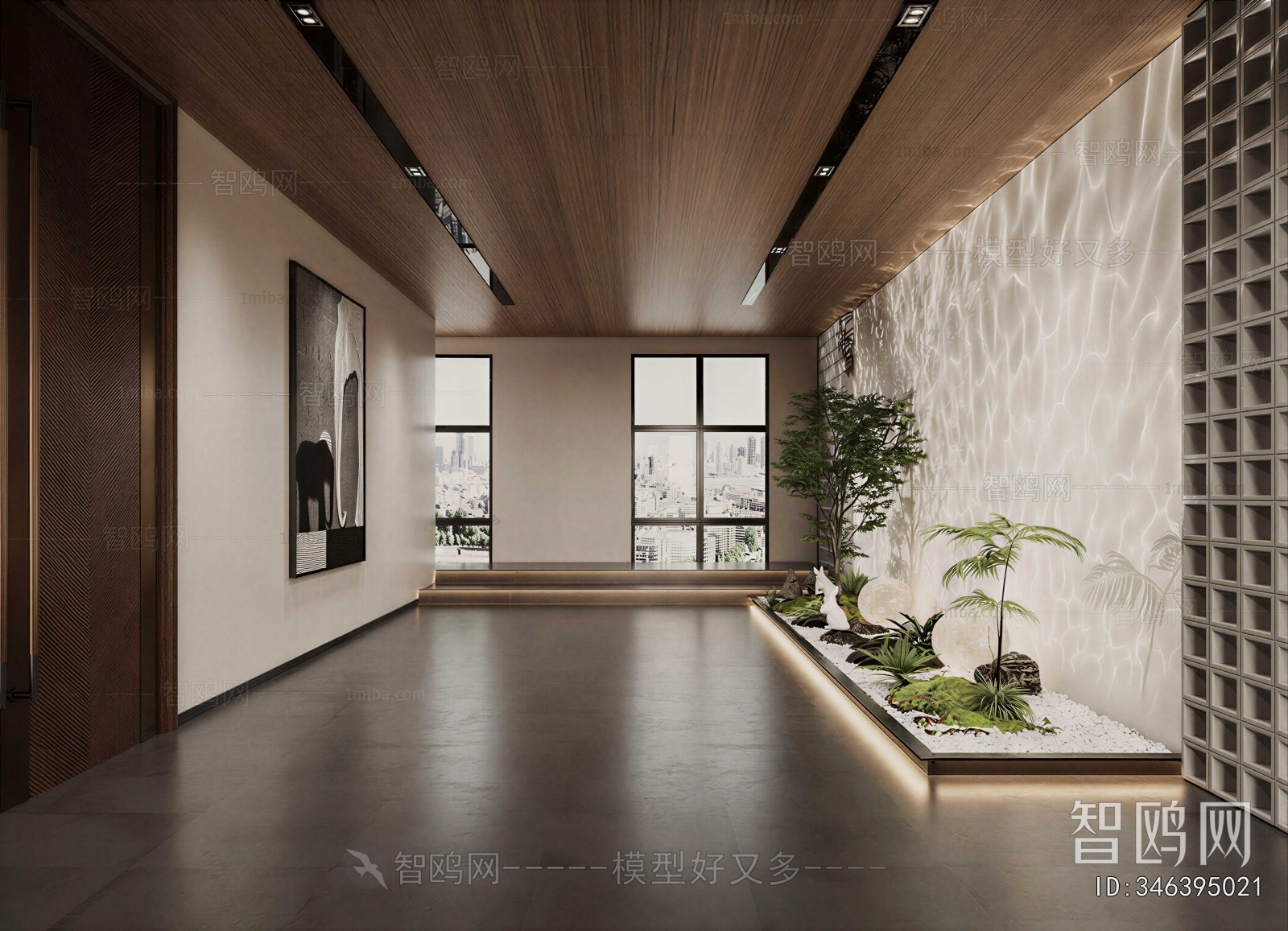 New Chinese Style Office Aisle