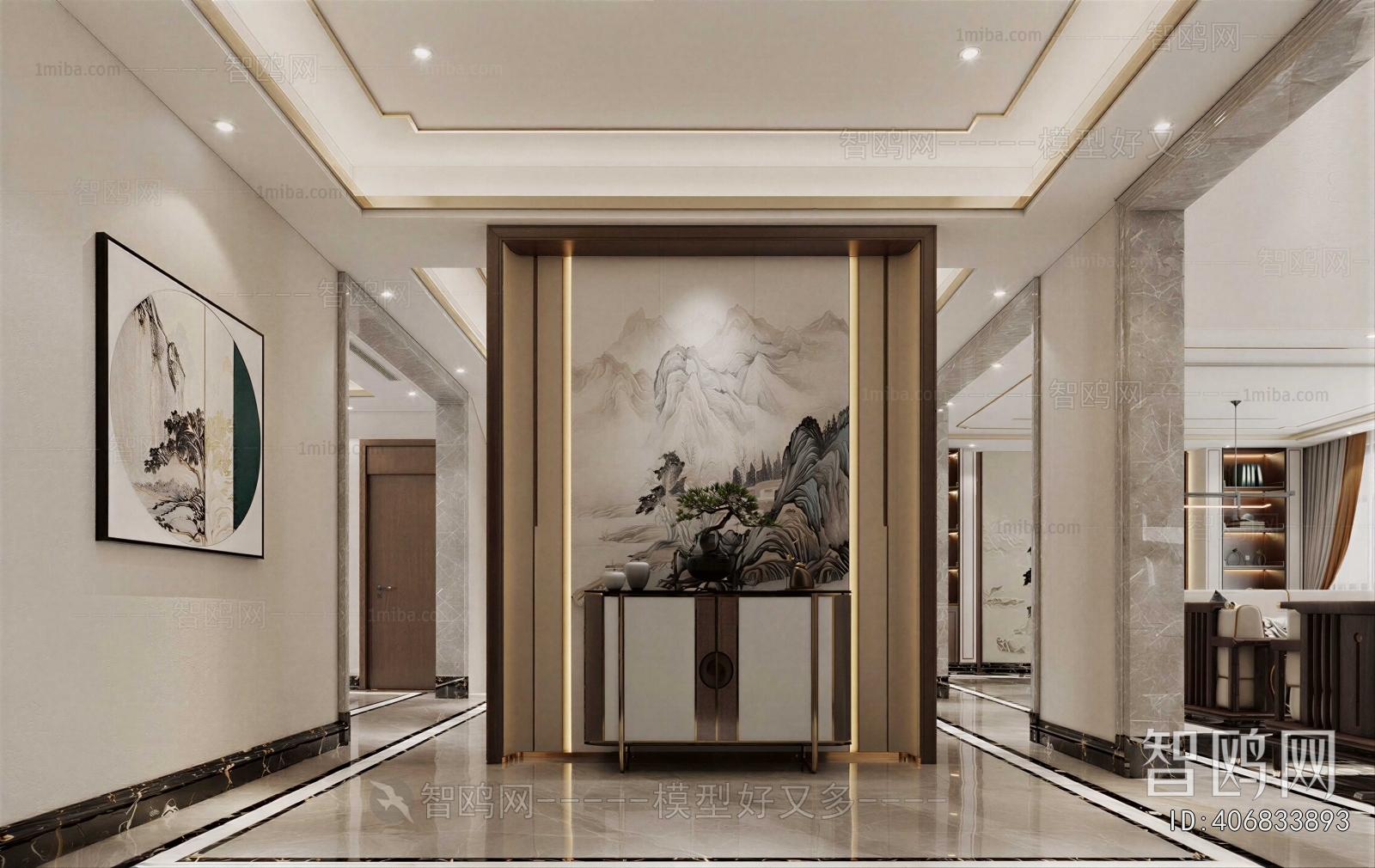 New Chinese Style Hallway